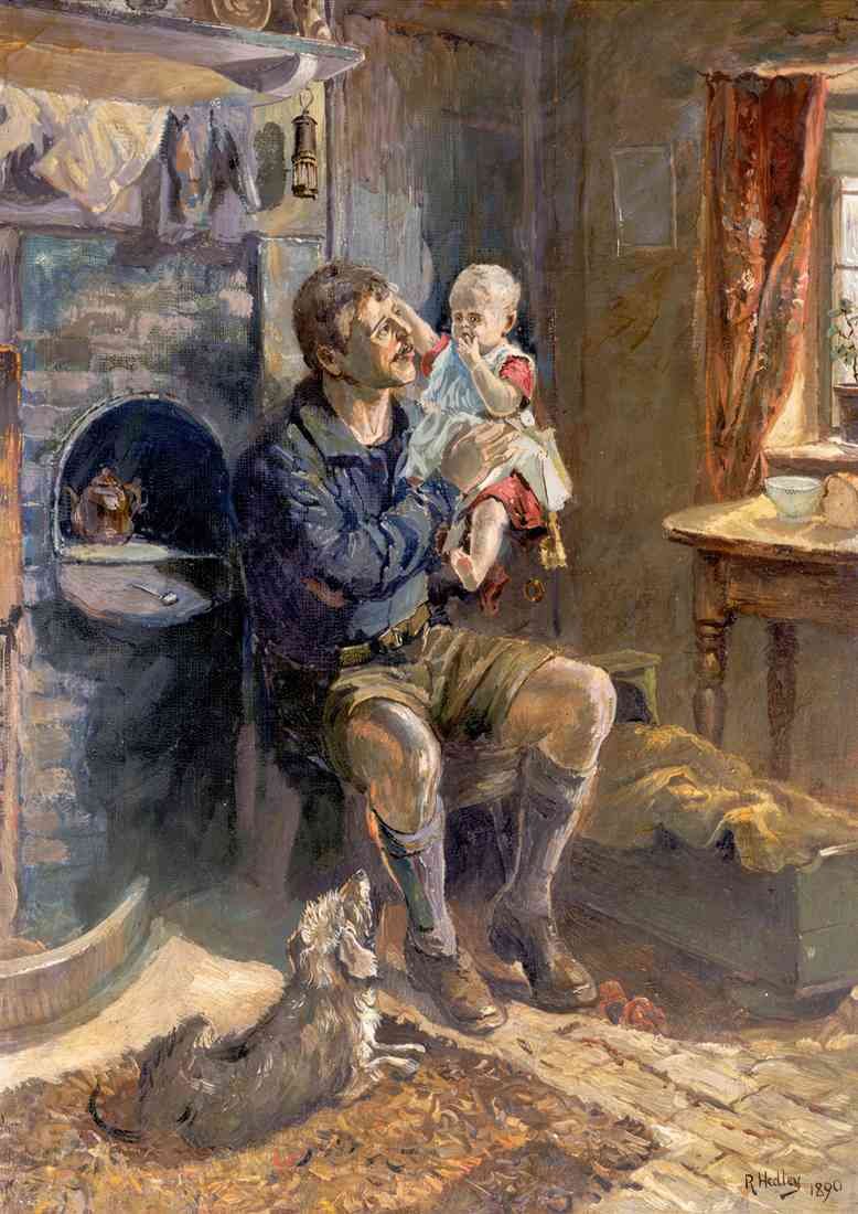 Ralph Hedley geordie haa d the bairn 2 A4 Photo Print