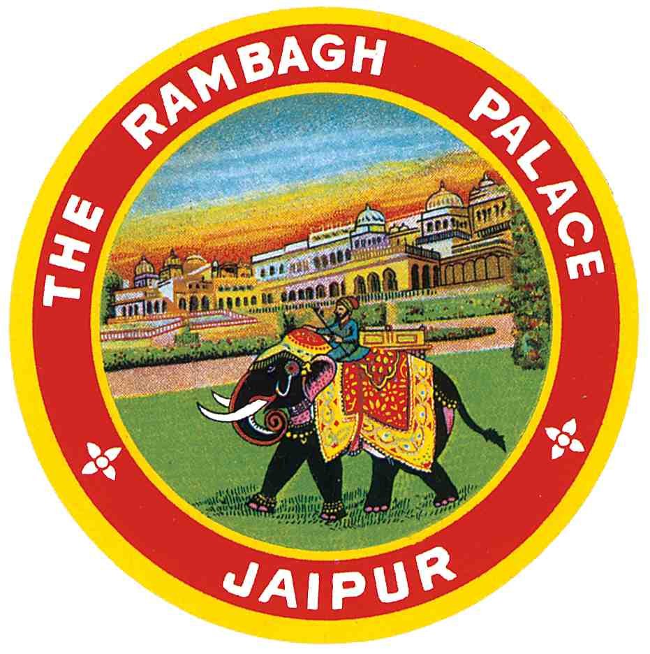 Rambagh Palace Luggage Label Vintage A4 Photo Print