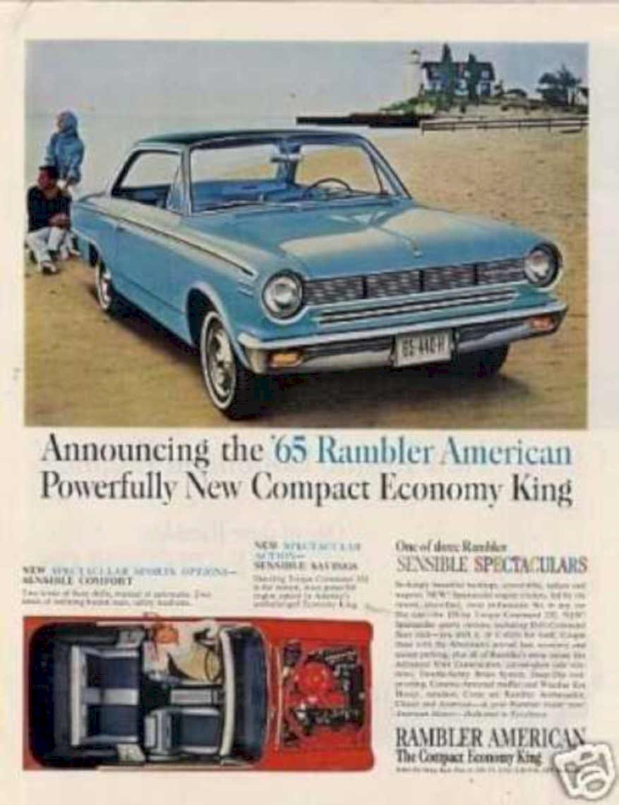 Rambler American Beach Vintage Retro Advert Ads A4 Photo Print