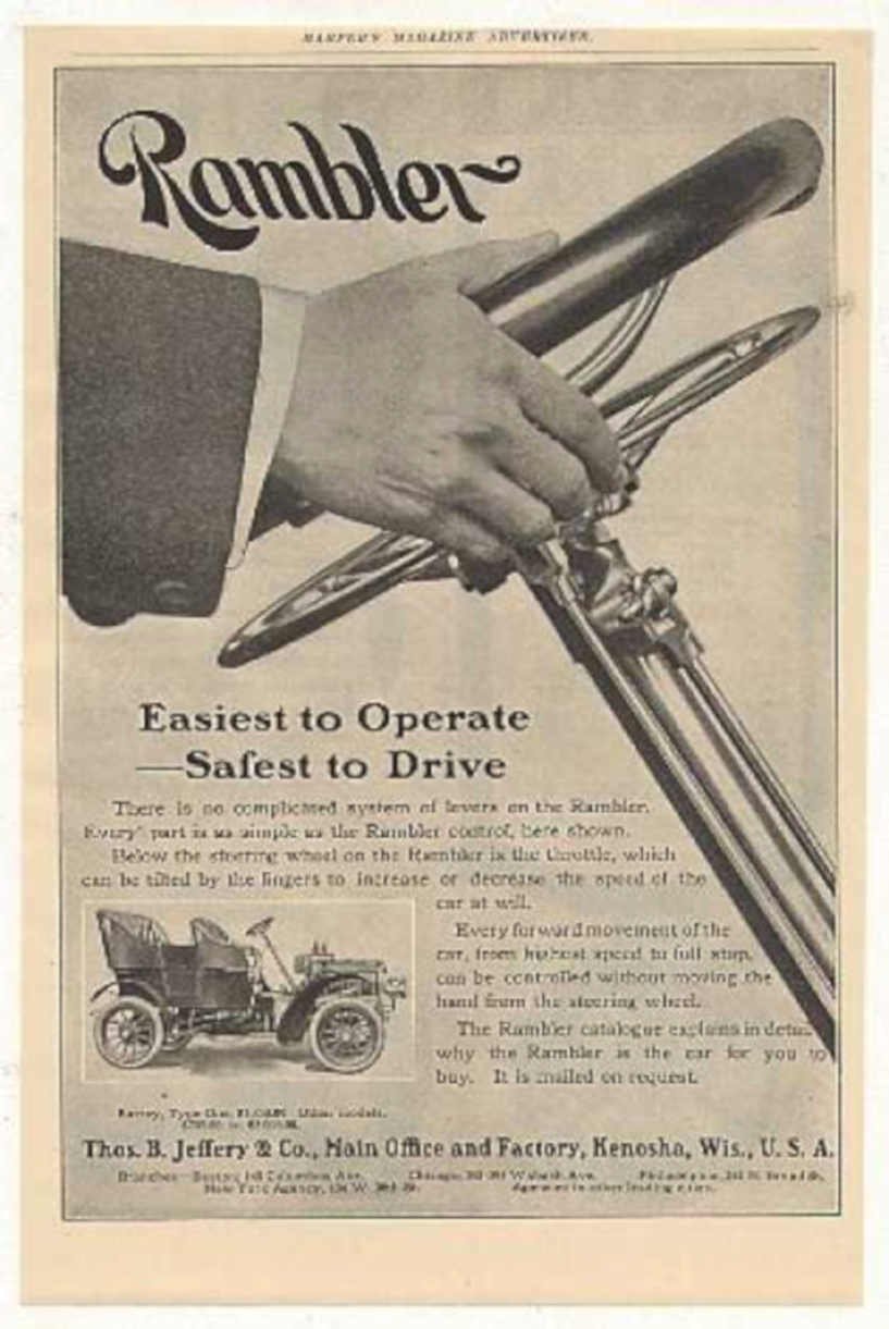 Rambler Throttle Drive Vintage Retro Advert Ads A4 Photo Print
