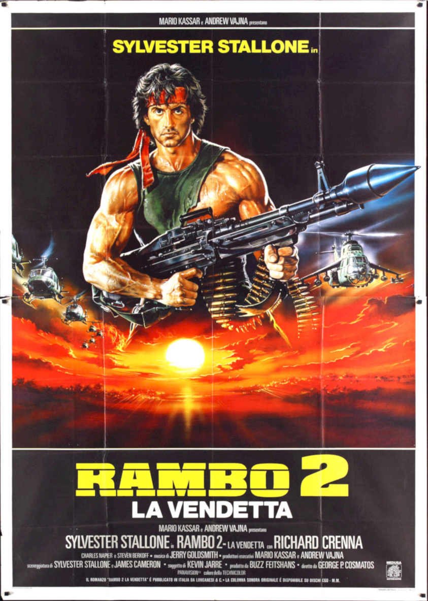 Rambo Vendetta Sunset Vintage Retro Advert Poster A4 Photo Print