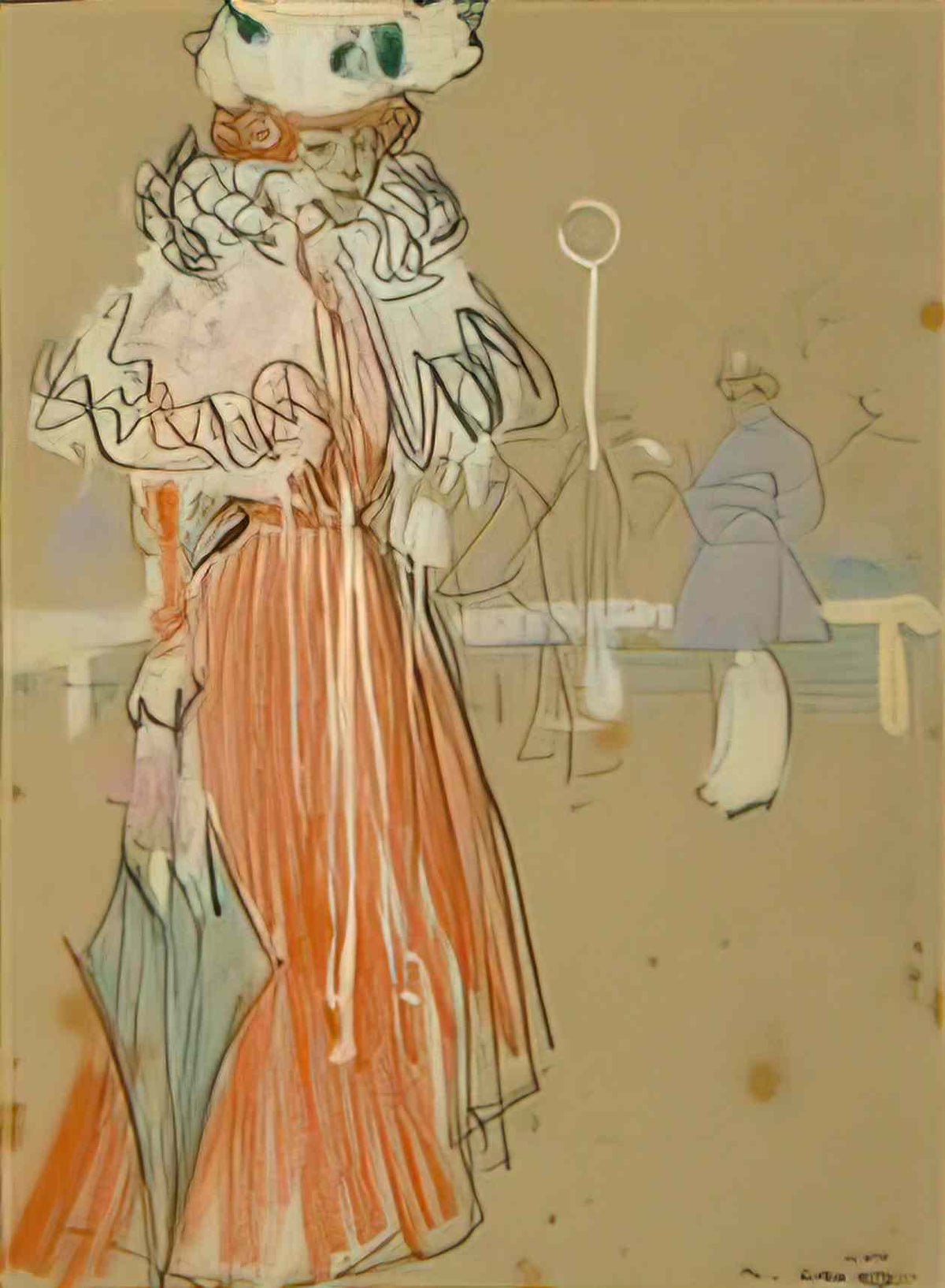 Ramon Casas ramon casas female figure in red Art A4 Photo Print