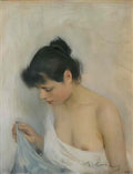Ramon Casas ramon casas study Art A4 Photo Print