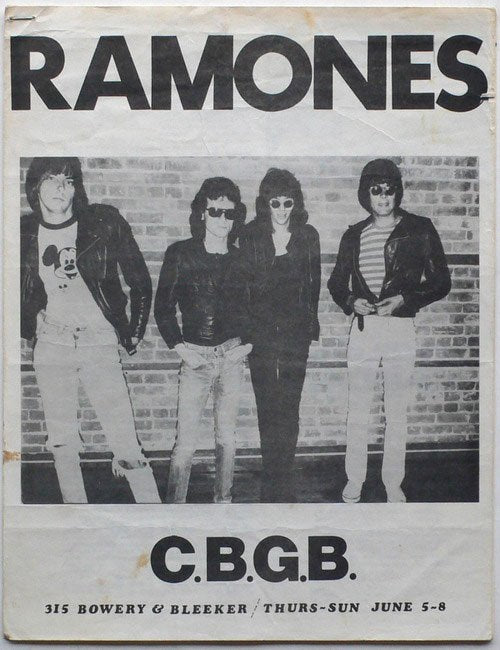Ramones 1975 Punk Flyer A4 Photo Print
