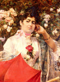 Ramos Jose Garcia y The Red Parasol Art A4 Photo Print