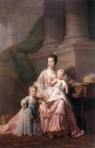 Ramsay Allan Queen Charlotte With Her Two Children A4 Photo Print