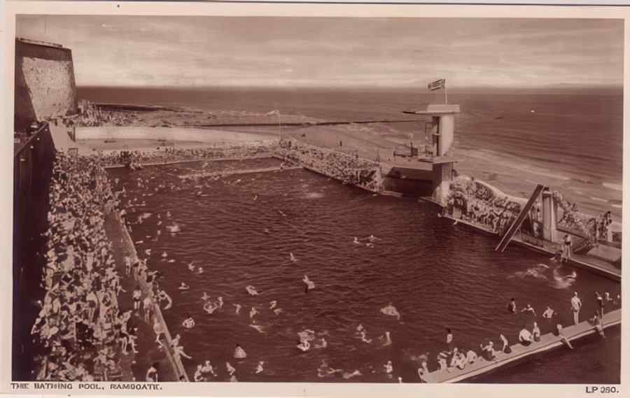 Ramsgate Bathing Pool Vintage A4 Photo Print