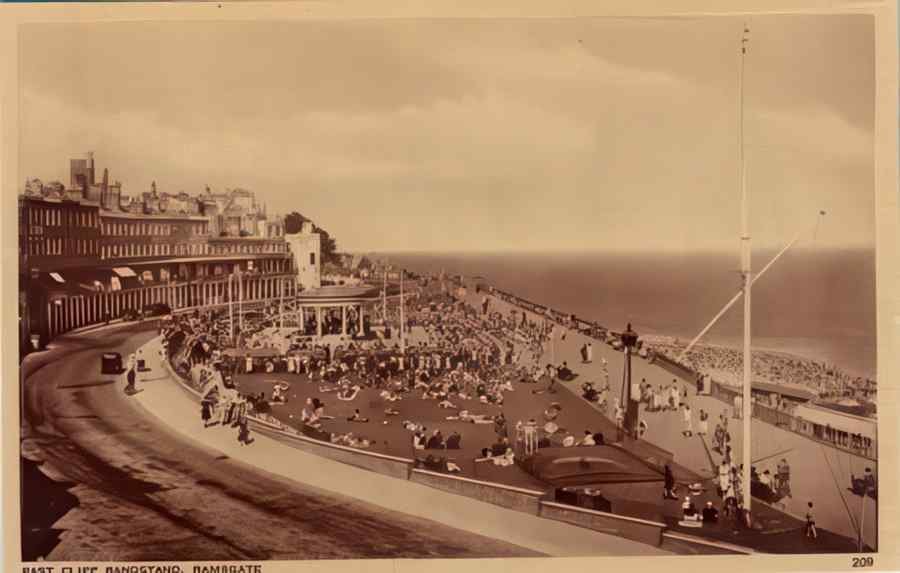 Ramsgate East Cliffe Bandstand Vintage A4 Photo Print