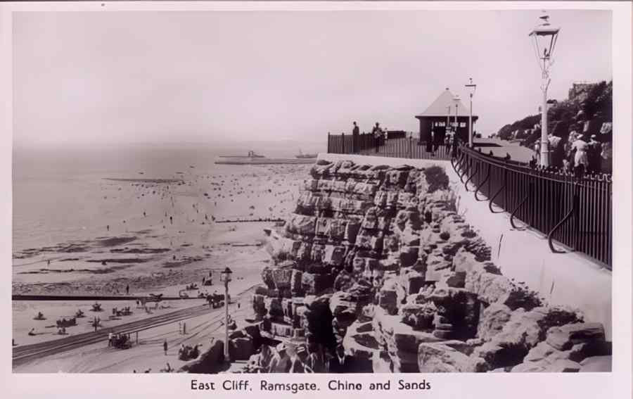 Ramsgate East Cliffe Chine And Sands Vintage A4 Photo Print