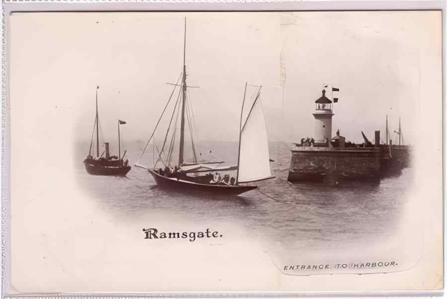 Ramsgate Entrance To Harbour Vintage A4 Photo Print