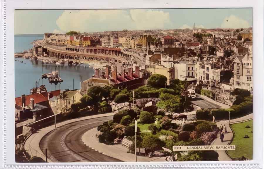 Ramsgate General View Colour Vintage A4 Photo Print