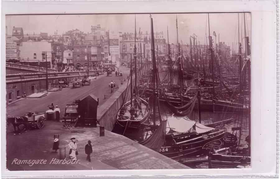 Ramsgate Harbour 1912 Vintage A4 Photo Print