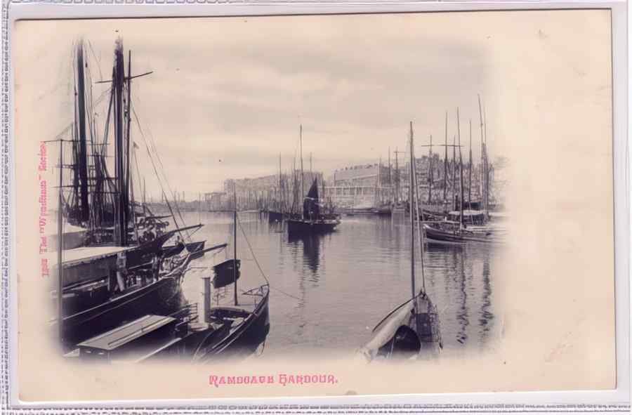 Ramsgate Harbour Boats Vintage A4 Photo Print