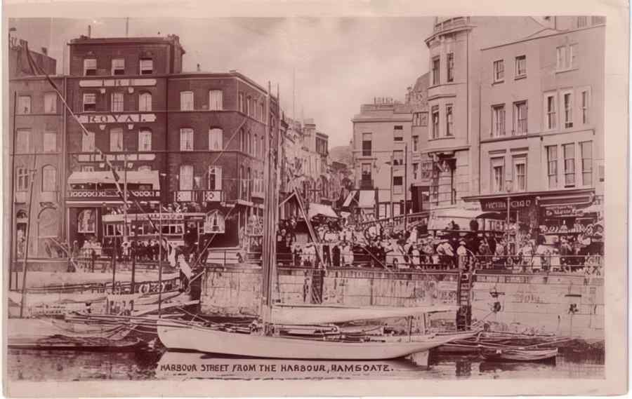 Ramsgate Harbour St From Harbour Vintage A4 Photo Print