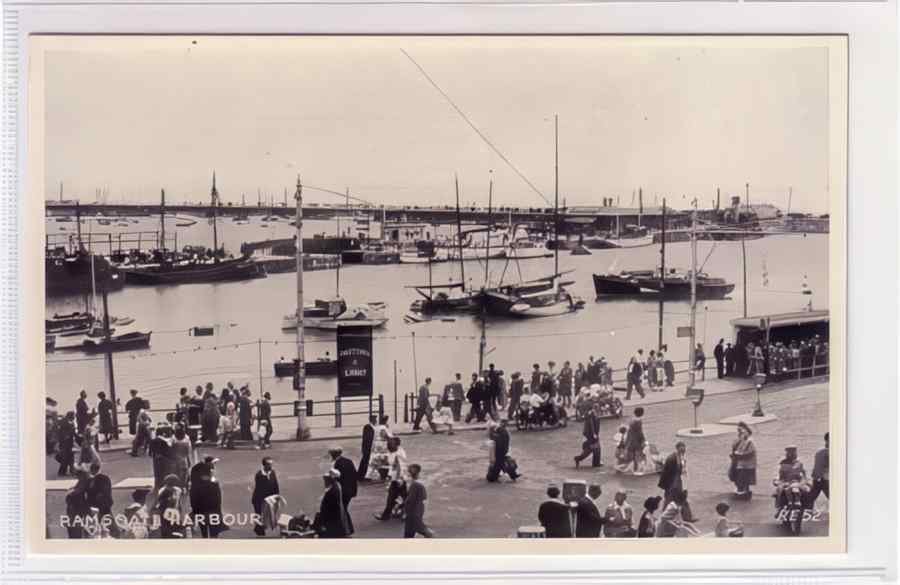 Ramsgate Harbour Vintage A4 Photo Print