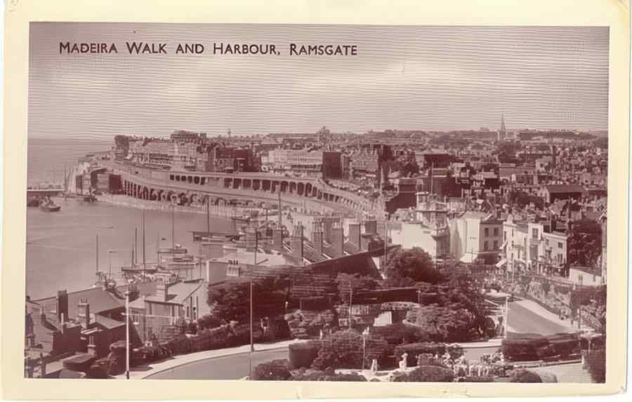 Ramsgate Madeira Walk Vintage A4 Photo Print