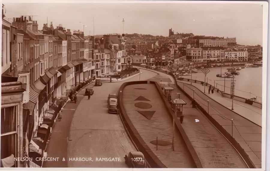Ramsgate Nelson Crescent And Harbour Vintage A4 Photo Print