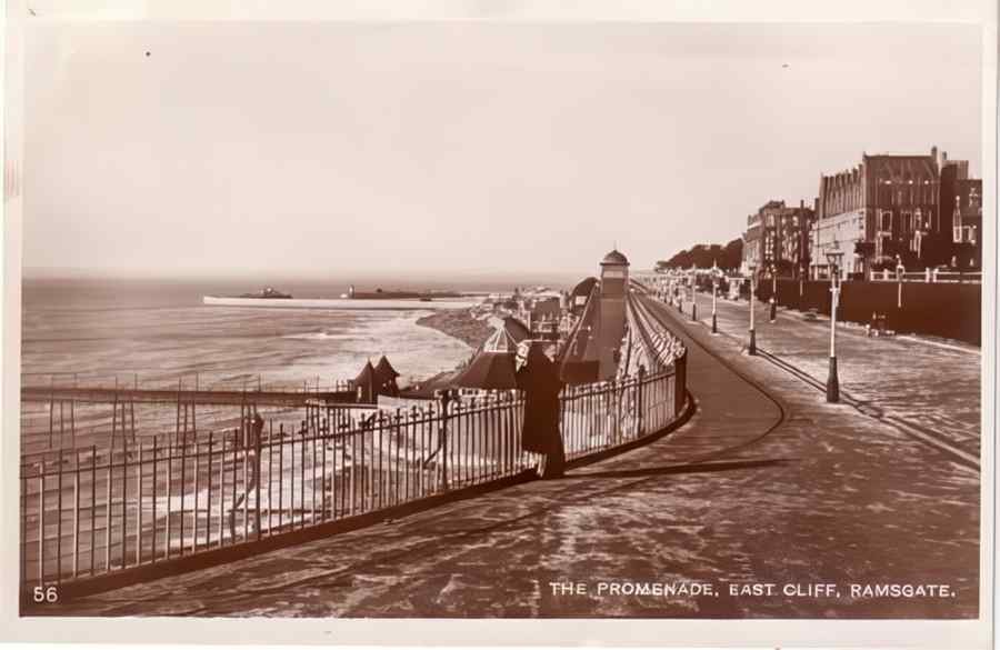 Ramsgate Promenade East Cliffe Vintage A4 Photo Print