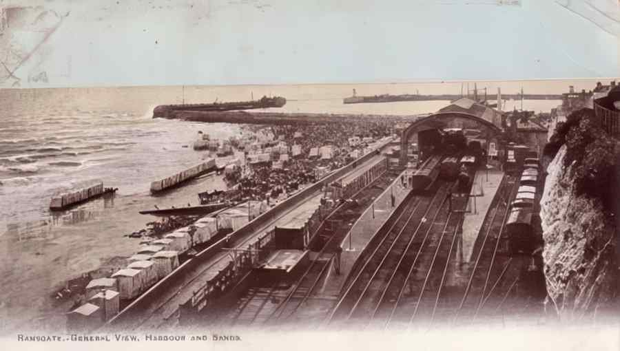 Ramsgate Ramsgate Station 1902 Vintage A4 Photo Print
