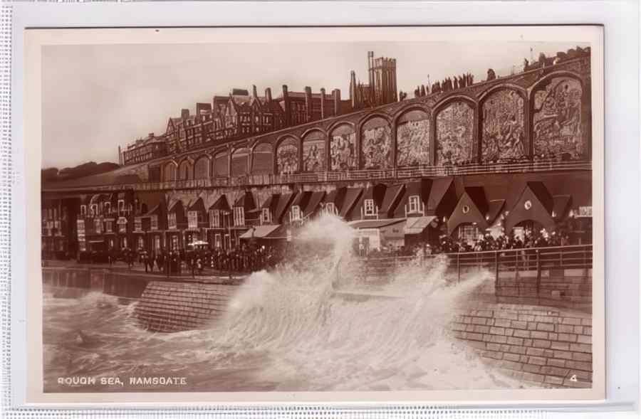 Ramsgate Rough Sea Vintage A4 Photo Print