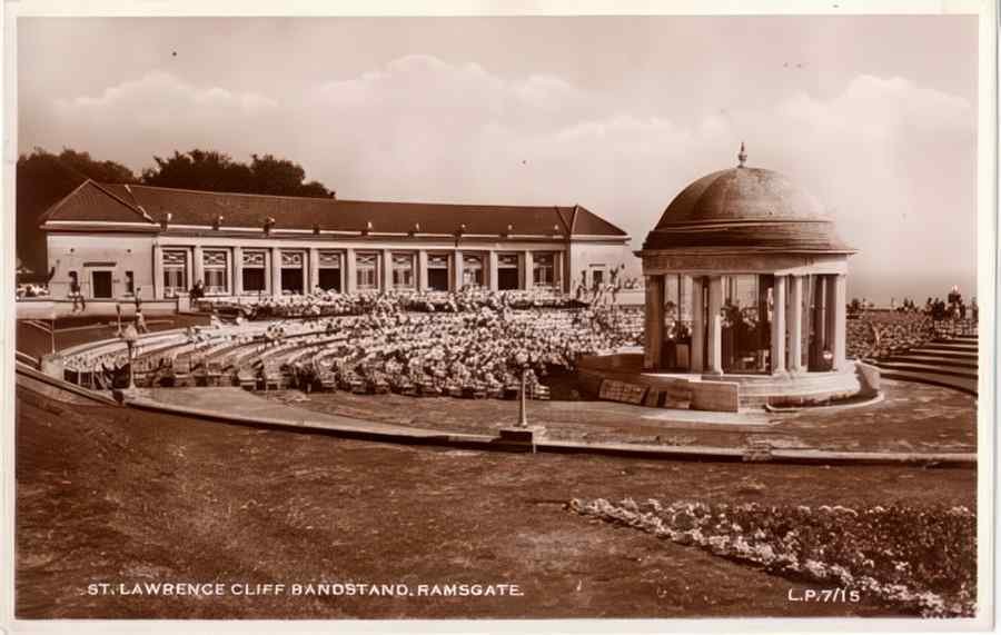 Ramsgate St Lawrence Cliffe Bandstand Vintage A4 Photo Print