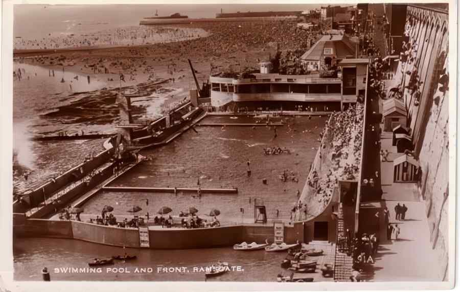 Ramsgate Swimming Pool 1 Vintage A4 Photo Print