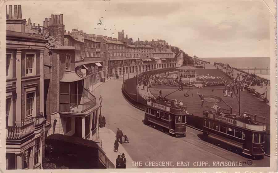 Ramsgate Te Crescent Eastcliffe Vintage A4 Photo Print