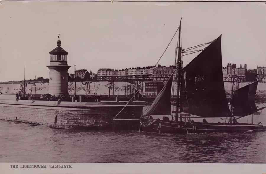 Ramsgate The Lighthouse 1906 Vintage A4 Photo Print