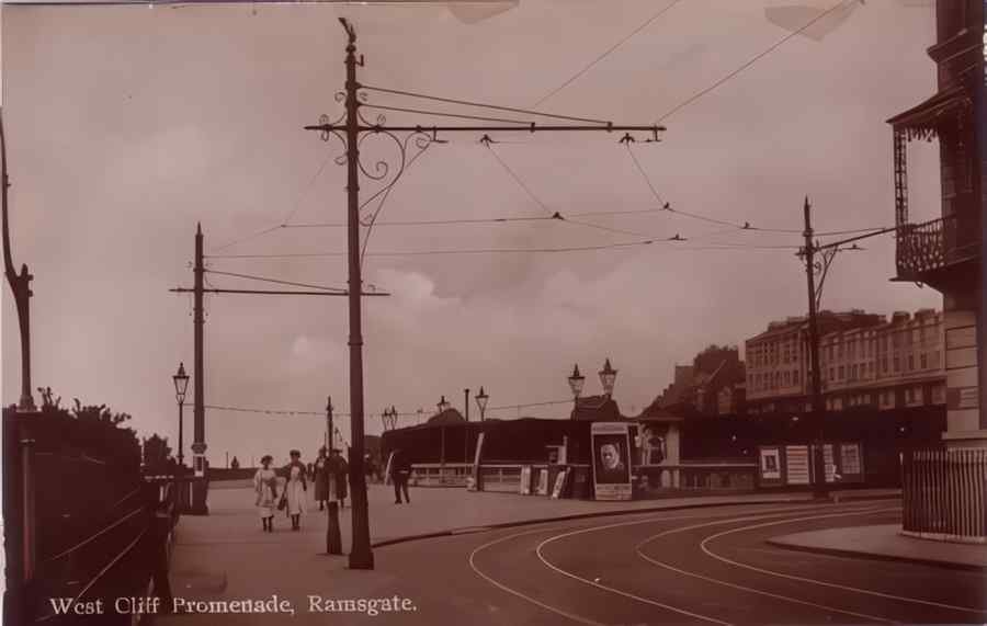 Ramsgate West Cliffe Prom Vintage A4 Photo Print
