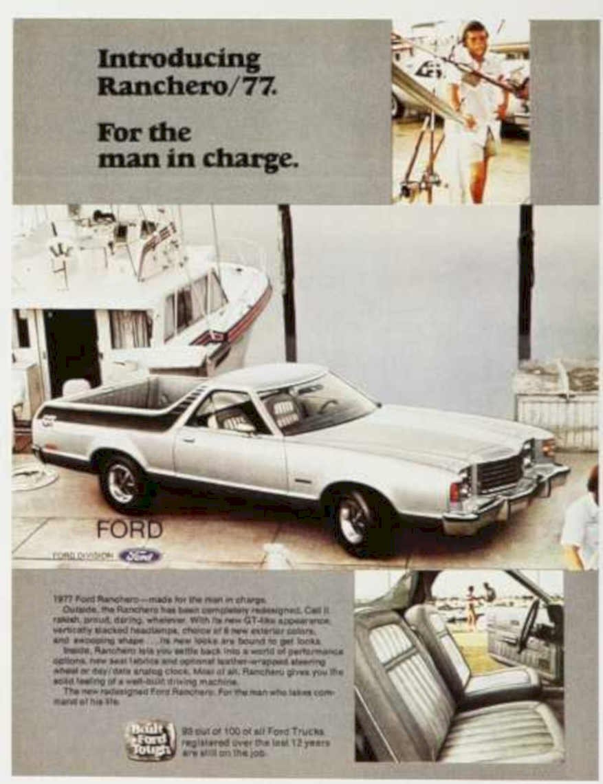 Ranchero 77 Pickup Vintage Retro Advert Ads A4 Photo Print