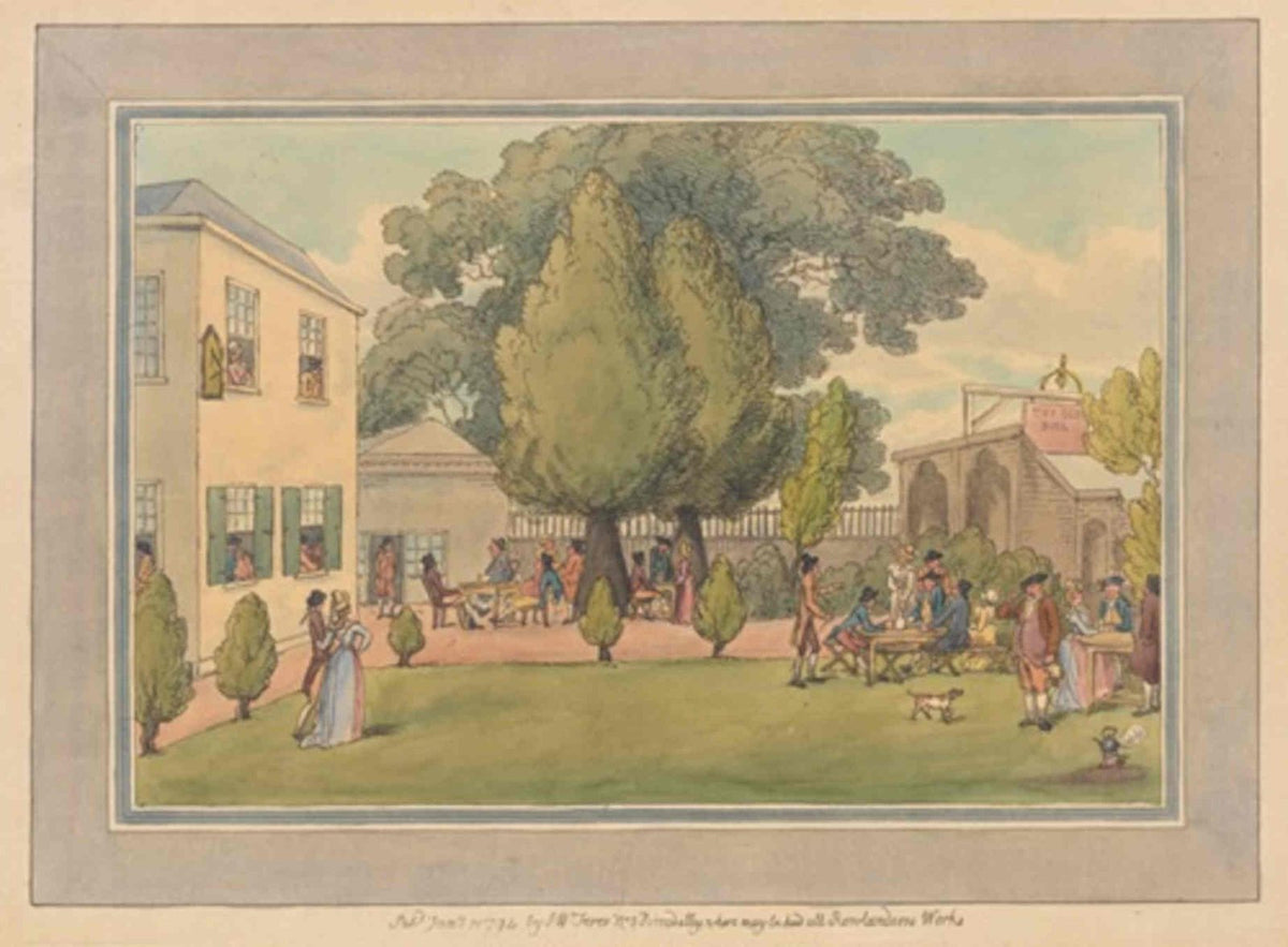 Randals Gardens 1796 GB Cartoon Vintage Retro Advert Poster