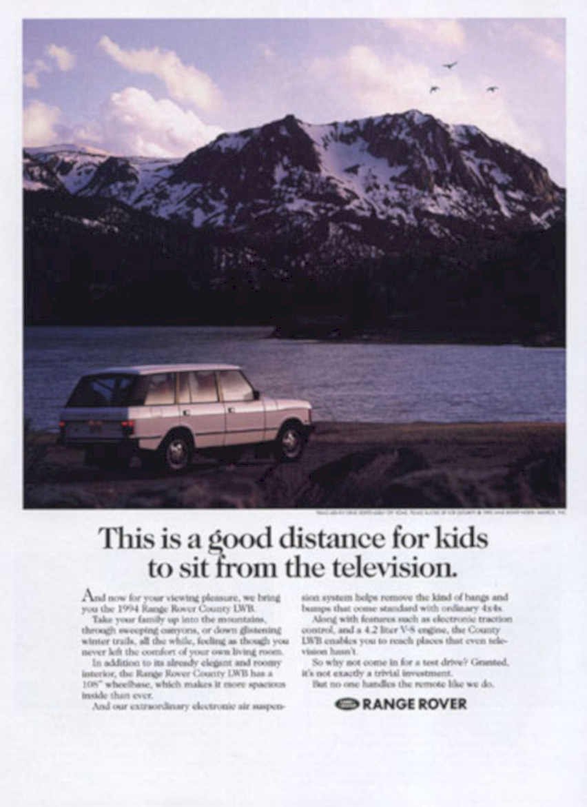 Range Rover County 1 Vintage Retro Advert Ads A4 Photo Print