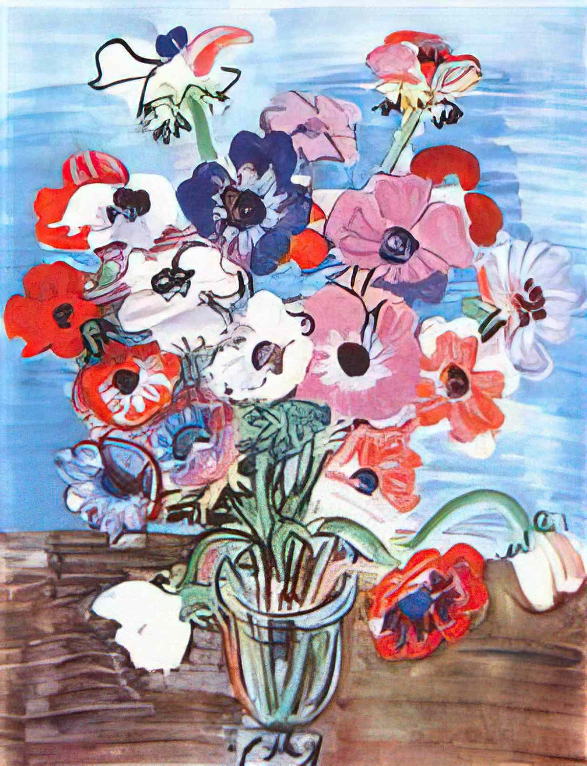 Raoul Dufy anemones 1937 Art A4 Photo Print