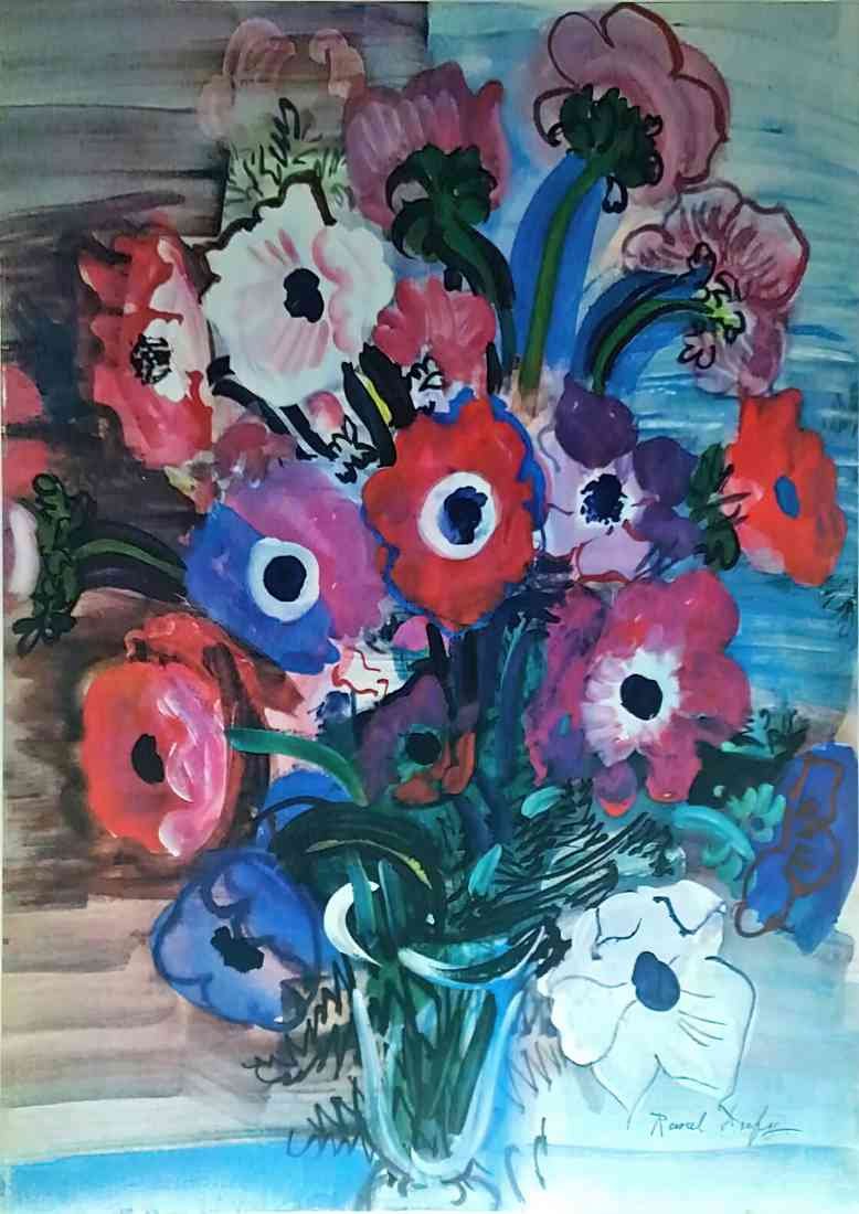 Raoul Dufy anemones 2 SHARP A4 Photo Print