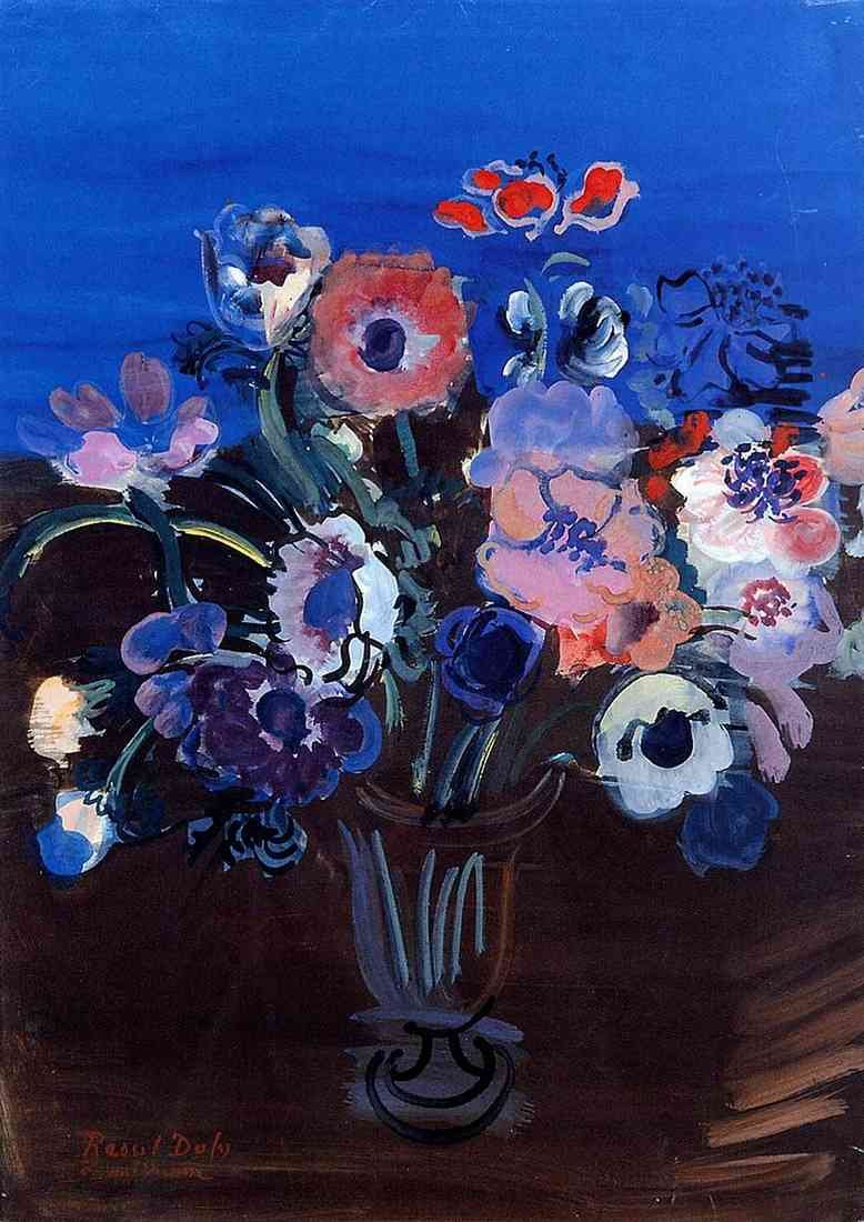 Raoul Dufy anemones A4 Photo Print