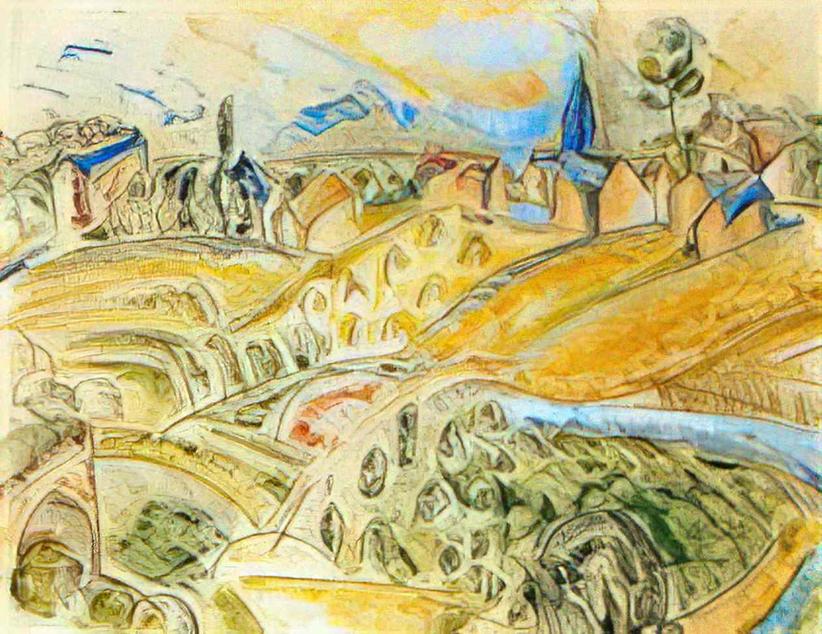Raoul Dufy cubist landscape with haystacks Art A4 Photo Print