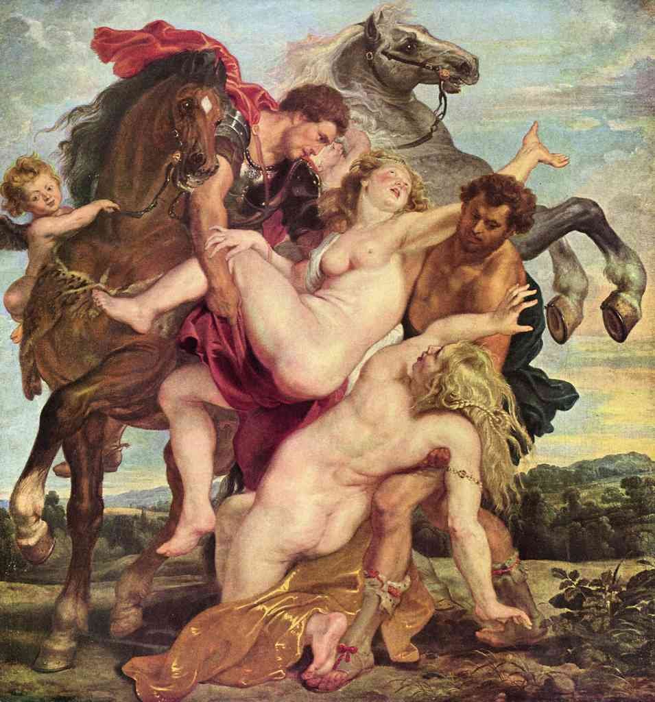 Rape Of The Daughters Of Leukippos Rubens A4 Photo Print