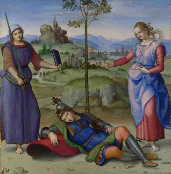 Raphael An Allegory (Vision Of A Knight) A4 Photo Print