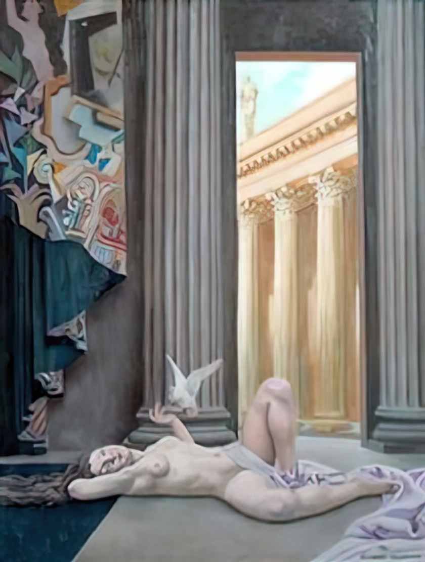 Raphael Delorme le temple d or Art A4 Photo Print