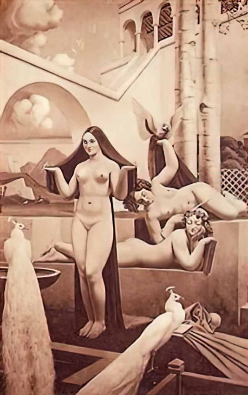 Raphael Delorme les paons Art A4 Photo Print