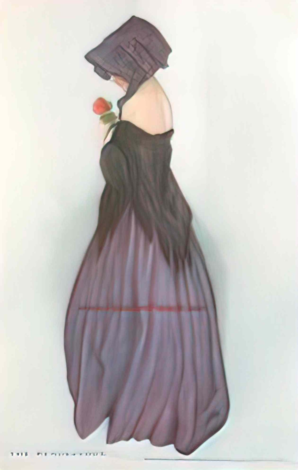 Raphael Kirchner a girl holding a rose 1916 Art A4 Photo Print
