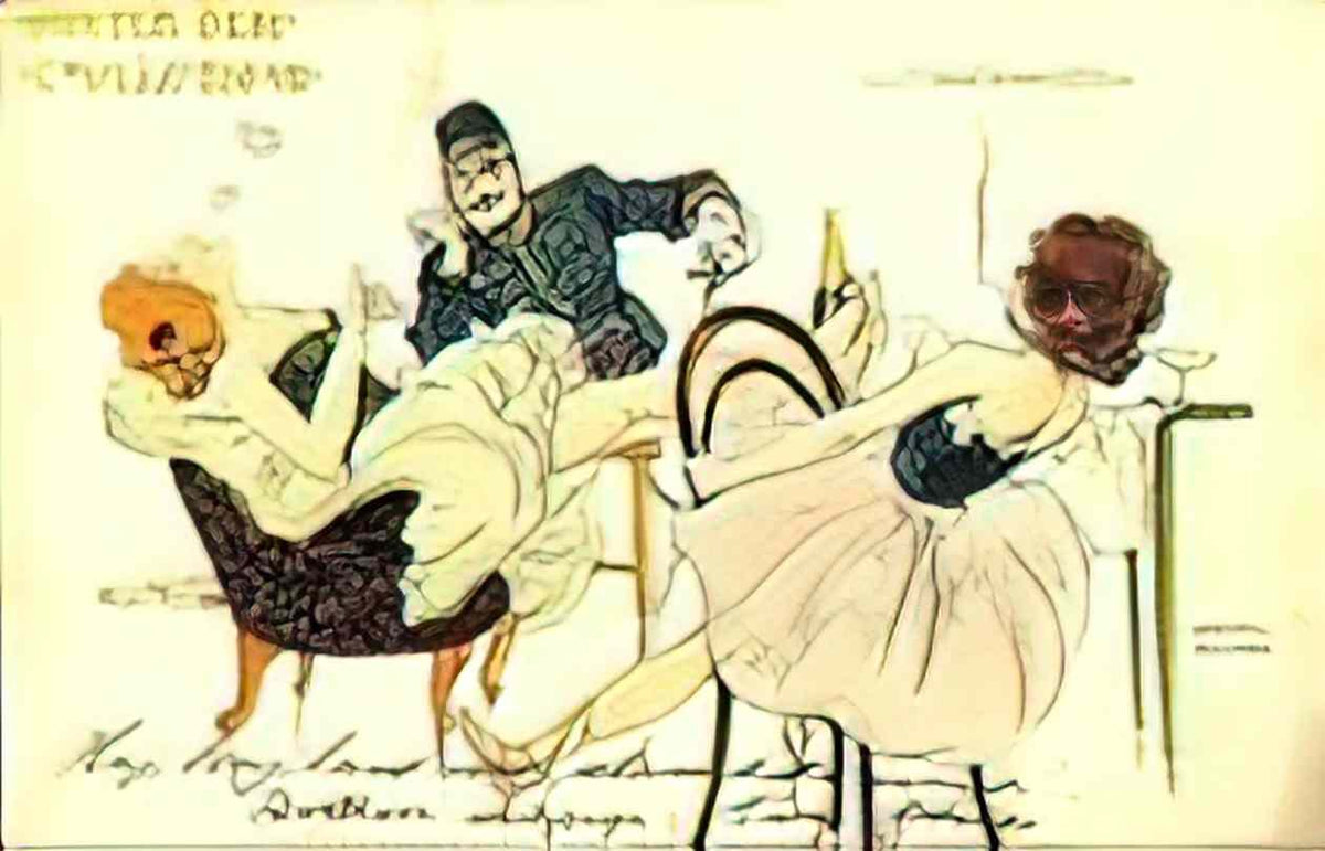 Raphael Kirchner behind the scenes 1900 3 Art A4 Photo Print