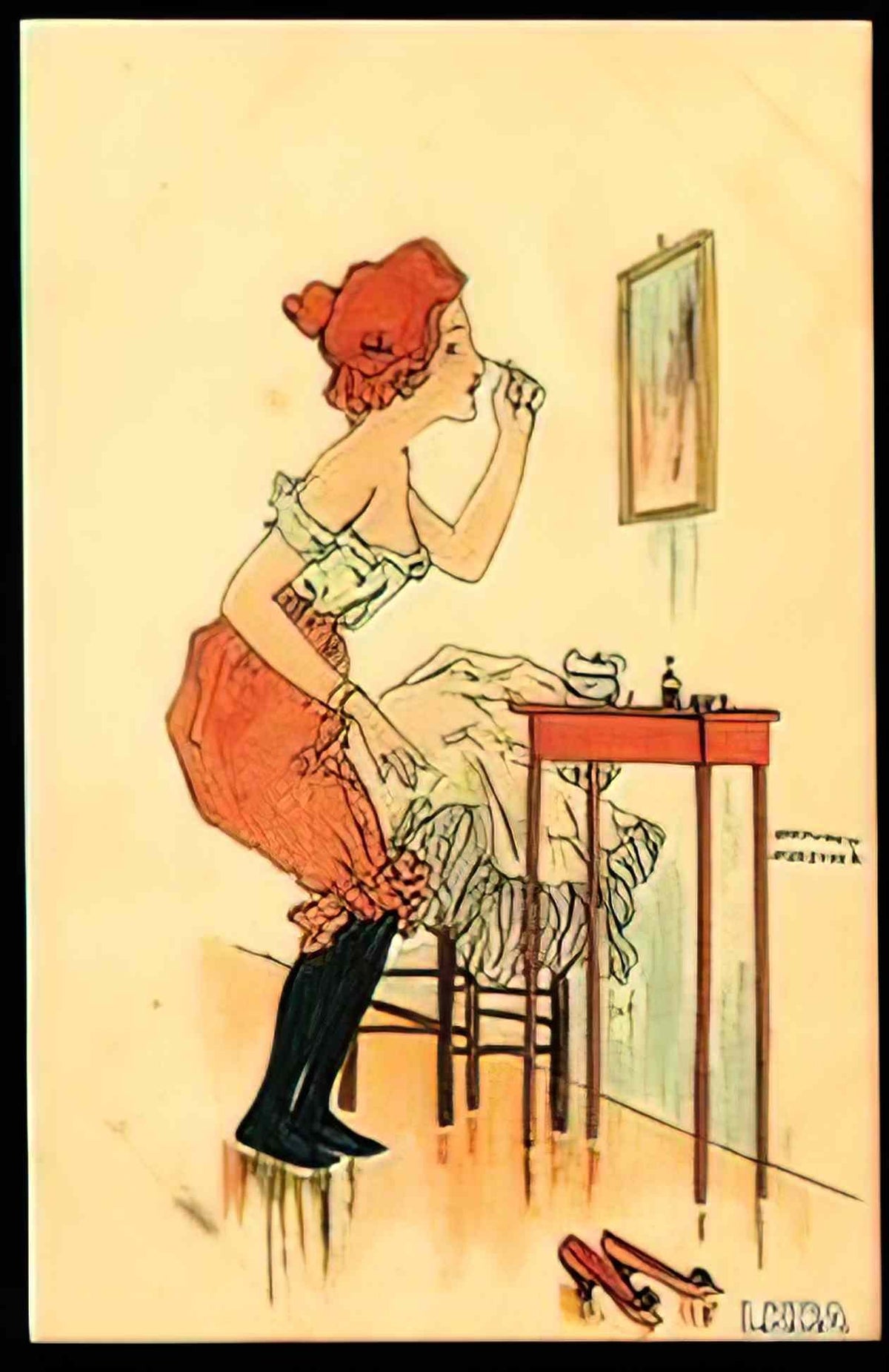 Raphael Kirchner behind the scenes 1900 4 Art A4 Photo Print