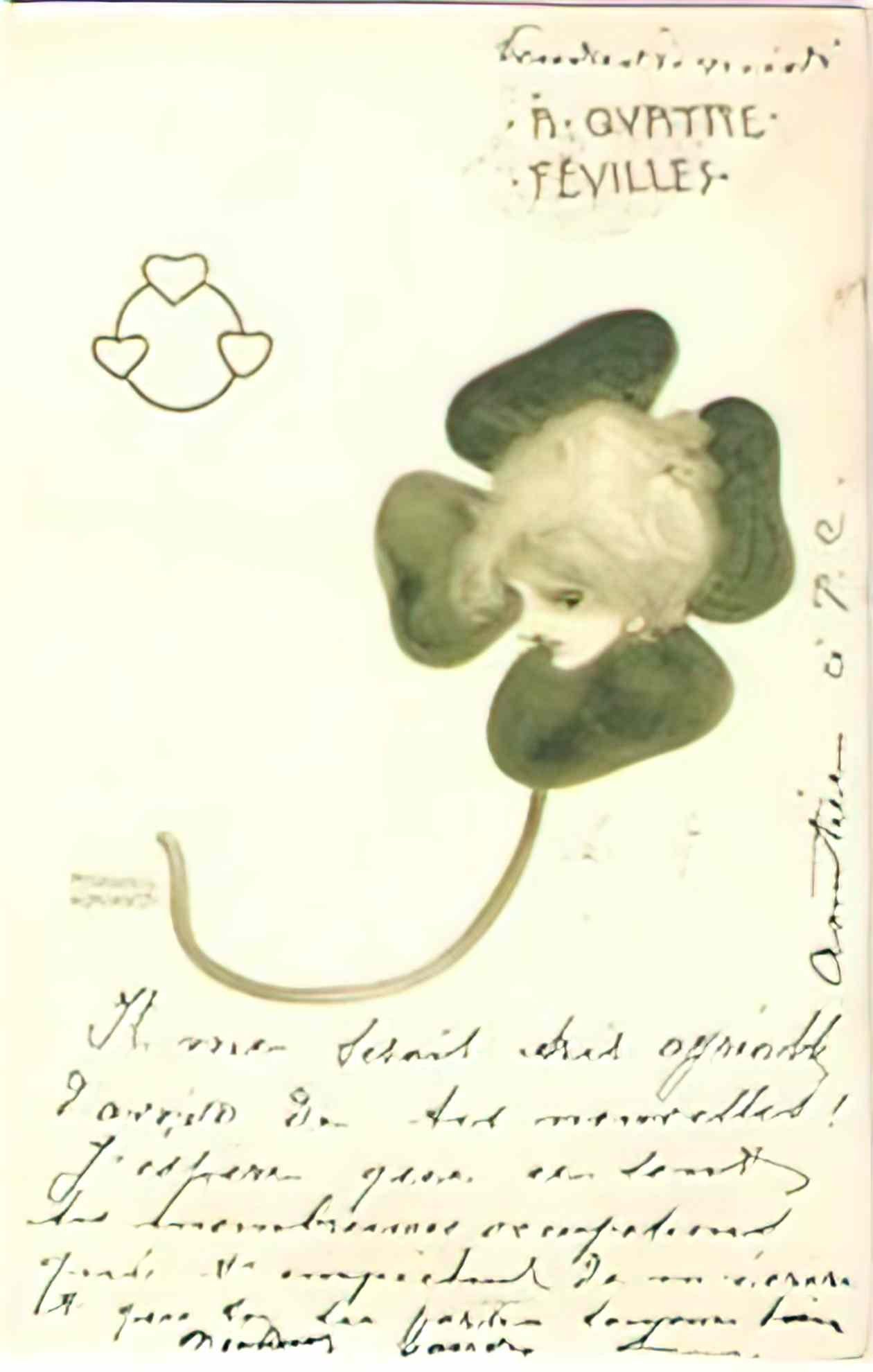 Raphael Kirchner clovers 1899 3 Art A4 Photo Print