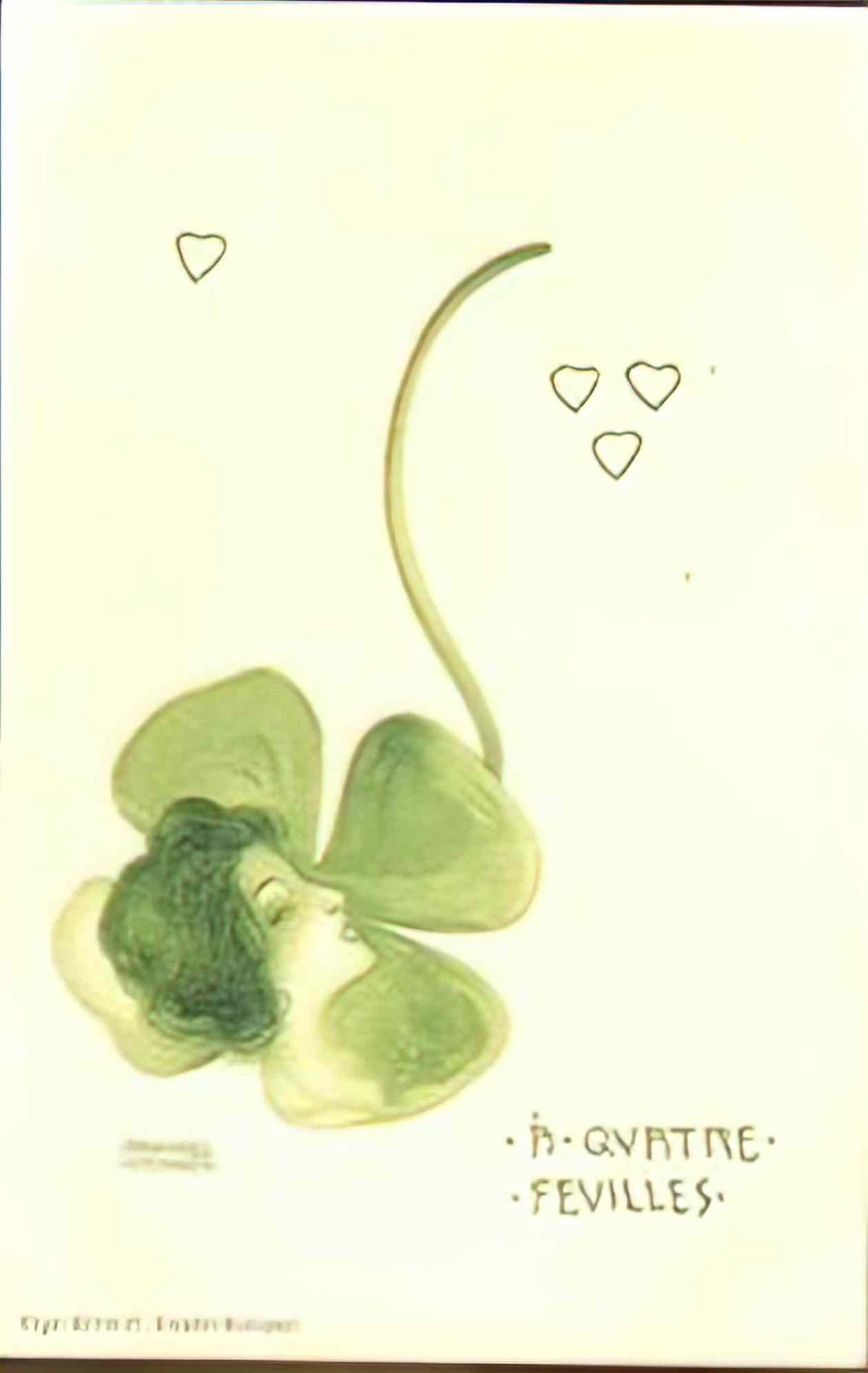 Raphael Kirchner clovers 1899 4 Art A4 Photo Print