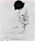 Raphael Kirchner contemplation Art A4 Photo Print