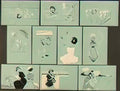 Raphael Kirchner figures on turquoise background 1901 Art A4 Photo Print