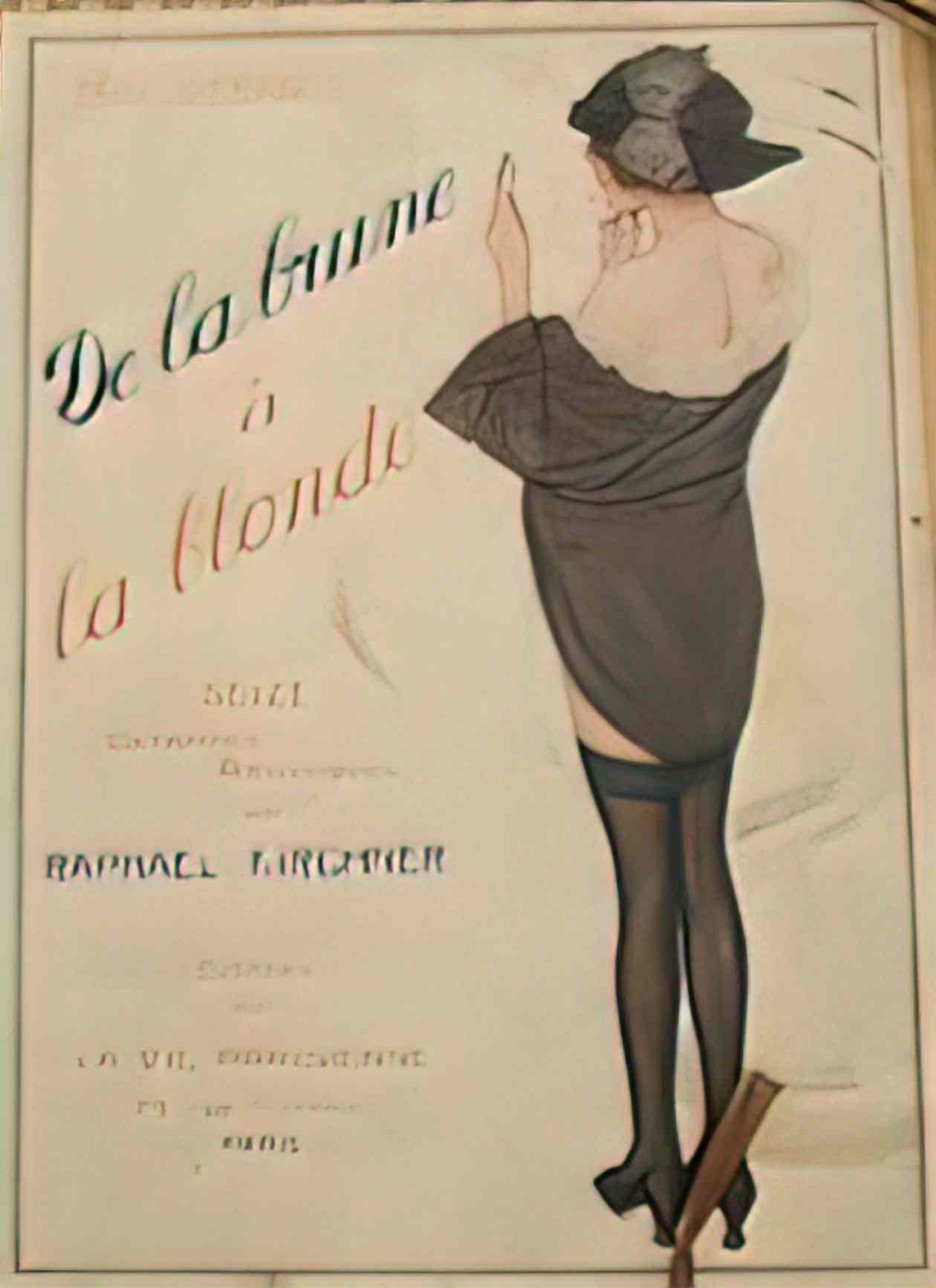 Raphael Kirchner from brown to blonde Art A4 Photo Print