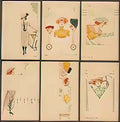 Raphael Kirchner girl cyclists 1899 Art A4 Photo Print