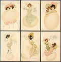 Raphael Kirchner girls and eggs 1901 Art A4 Photo Print